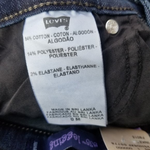 Levi’s 535 Leggings 119970022 Jeans Color Blue Inked Brand New with tags - Picture 14 of 14